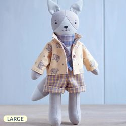 PDF Large Wolf Doll Sewing Pattern