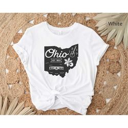 ohio state shirt, ohio state map shirt, ohio travel gifts, ohio home tee, home state t-shirt, ohio map silhouette tee, o