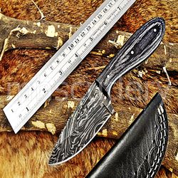 Custom Handmade Damascus Steel Hunting Skinner Knife With Dollar Sheet Handle. SK-47