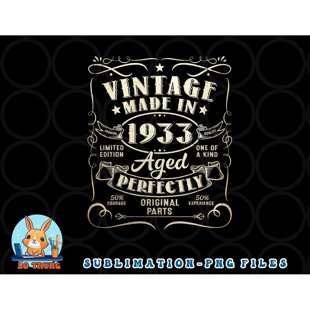 Vintage 90th Birthday Decorations Men Funny 1933 90 Birthday png, digital download copy.jpg
