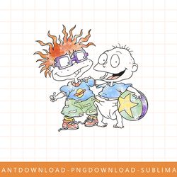 rugrats tommy and chuckie best friends watercolor png, sublimate, digital print