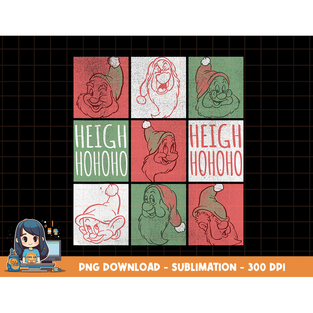 Disney Snow White Heigh Ho Ho Ho Dwarfs Christmas T-Shirt png, sublimation, digital print.jpg