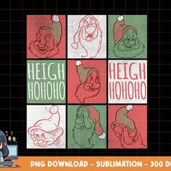 disney snow white heigh ho ho ho dwarfs christmas t-shirt png, sublimation, digital print