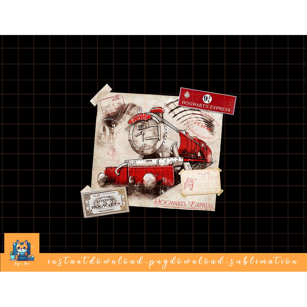 Harry Potter Hogwarts Express Post Card png, sublimate, digital download.jpg