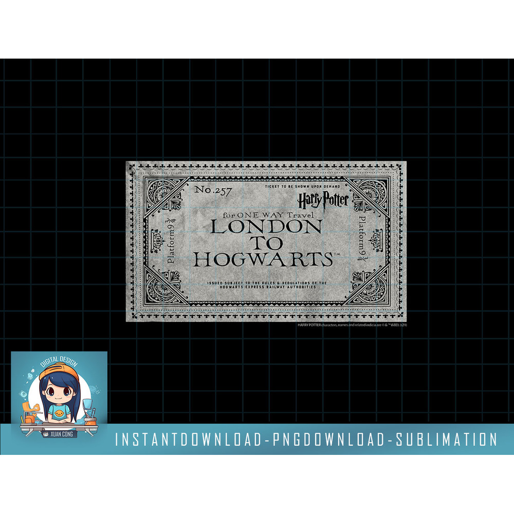Harry Potter Hogwarts Express Ticket One Please png, sublimate, digital download.jpg