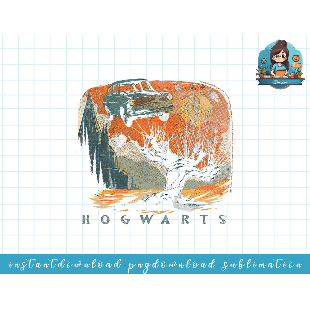 Harry Potter Hogwarts Whomping Willow Distressed Poster png, sublimate, digital download.jpg