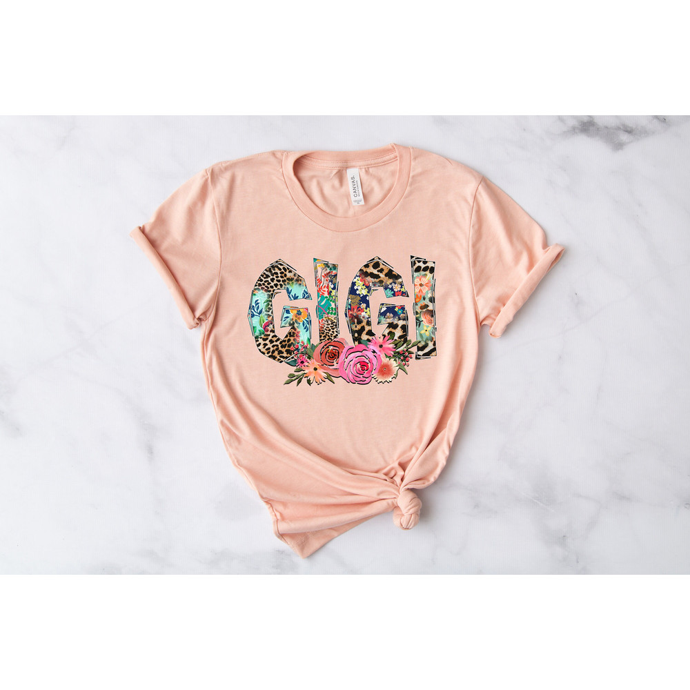 Floral Gigi Shirt, Mothers Day Gift, Gift For Gigi, Cute Gigi Shirt, Grandma Gift Tee, Grandma T-Shirt, Gift For Grandma - 2.jpg