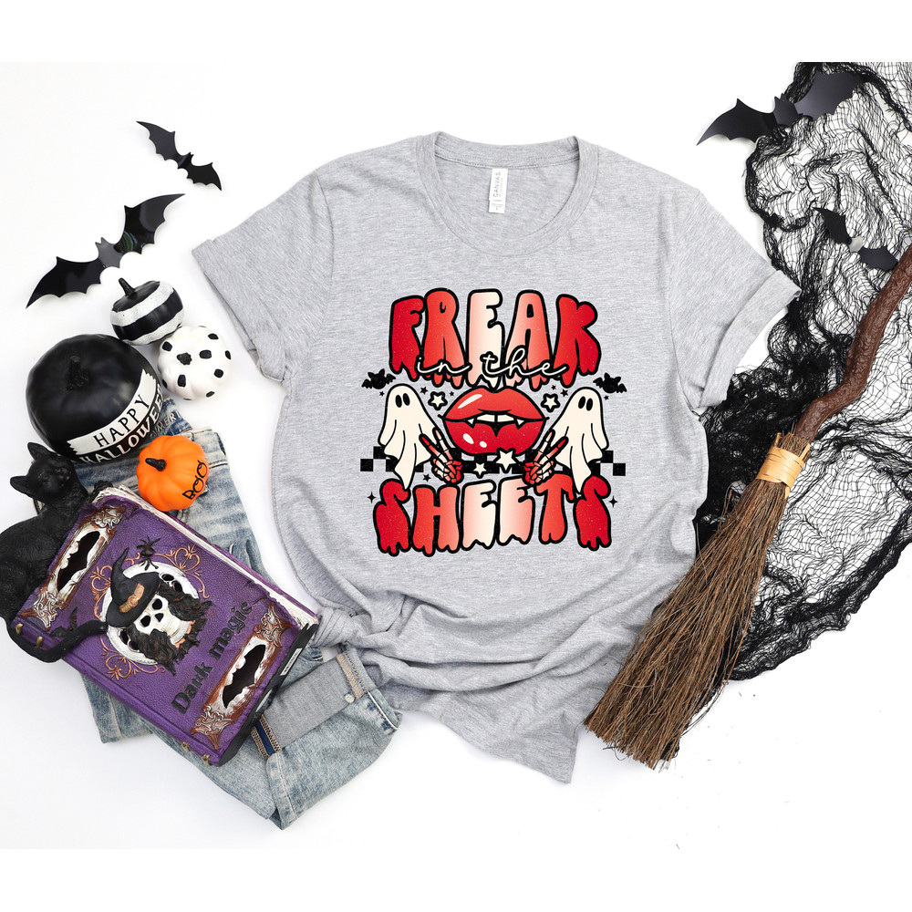 Freak In The Sheets T-Shirt, Halloween Funny Tee, Cute and Scary, Halloween Party Tee, Cute Fall Shirts, Cute Halloween Shirt, Boo Tee - 2.jpg