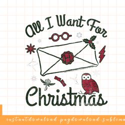 harry potter hogwarts for christmas letter png, sublimate, digital download