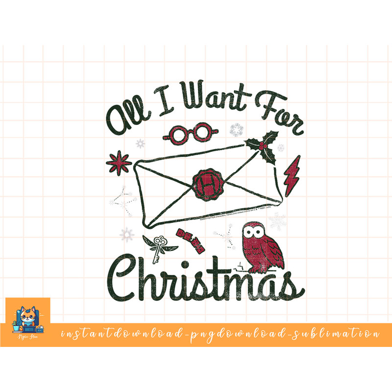 Harry Potter Hogwarts For Christmas Letter png, sublimate, digital download.jpg