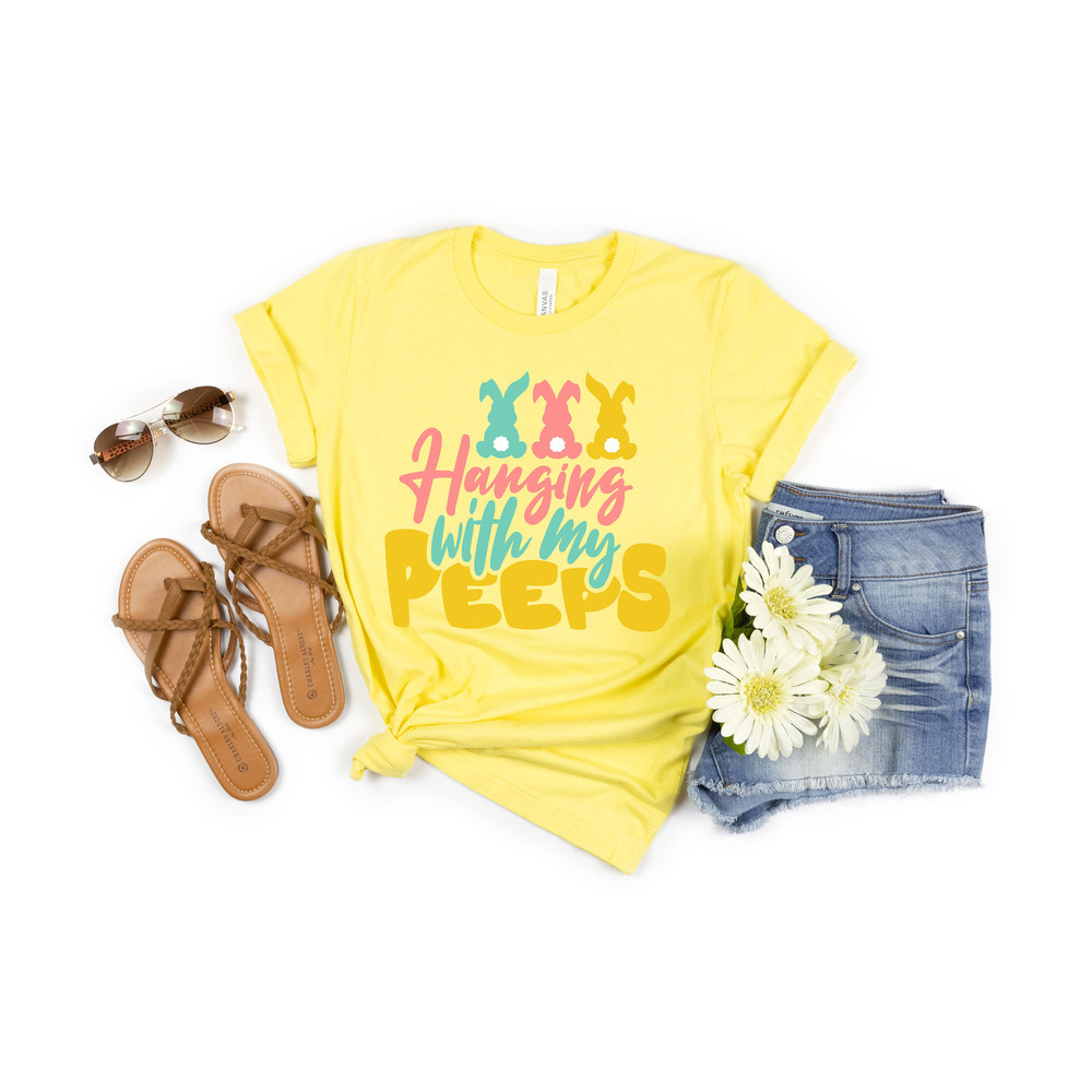 Hanging With My Peeps, Happy Easter shirt, Easter Shirt, Bunny shirt, Peeps Shirt, Easter shirt for family, Funny Easter Shirt, - 2.jpg