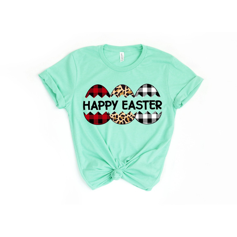 Happy Easter Day Shirt,Buffalo Plaid Cheetah Easter Egg Shirt,Easter Shirt For Woman,Easter Shirt,Easter Family Shirt,Easter Matching Shirt - 1.jpg