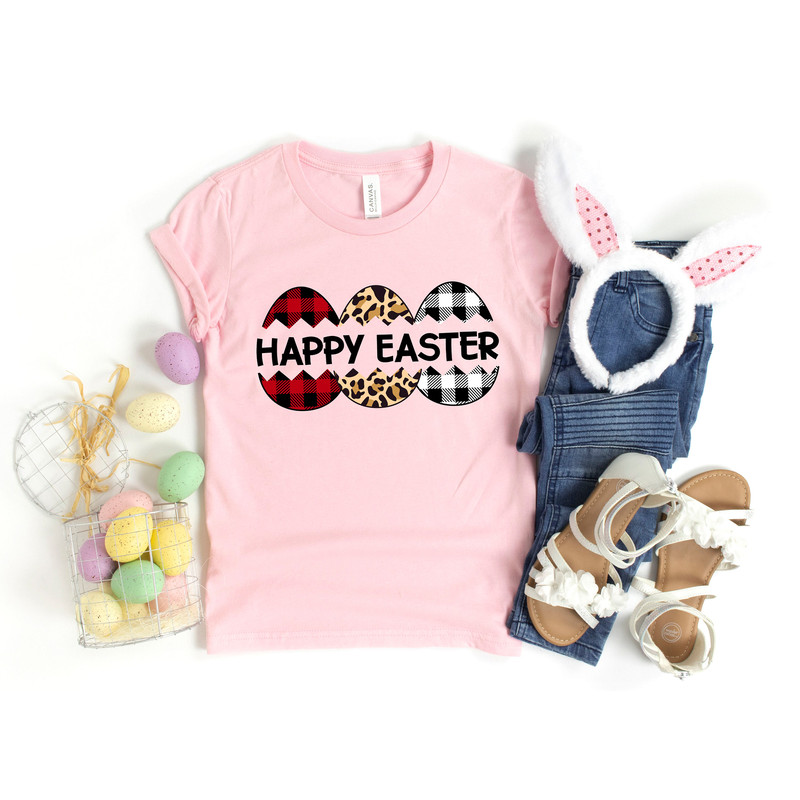 Happy Easter Day Shirt,Buffalo Plaid Cheetah Easter Egg Shirt,Easter Shirt For Woman,Easter Shirt,Easter Family Shirt,Easter Matching Shirt - 3.jpg