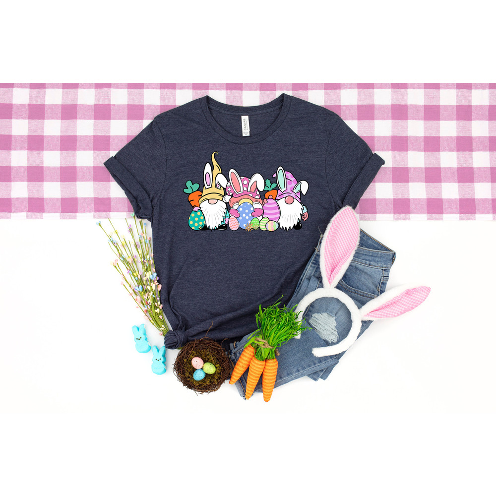 Happy Easter Gnomies Shirt, Easter Gnome Tee, Happy Easter Shirt, Cute Easter Top, Gift For Easter Day Tee, Peeps Easter Shirt - 2.jpg