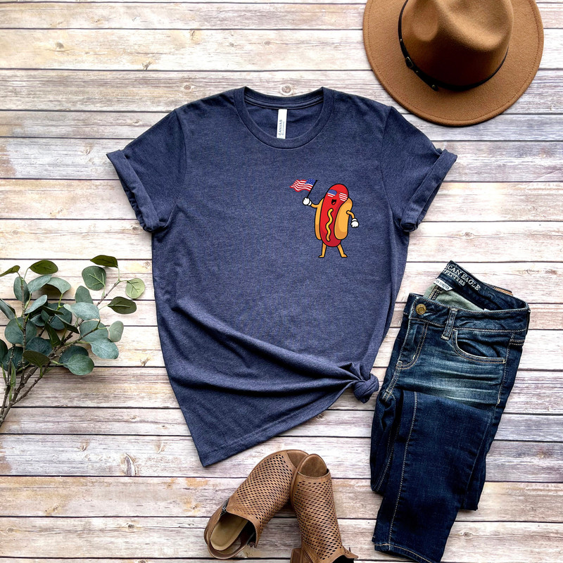 Hotdog 4th of July Shirt, You Look Like The 4th of July Shirt, Funny 4th of July Shirt, 4th Of July Party Matching Family Tee, American Flag - 1.jpg