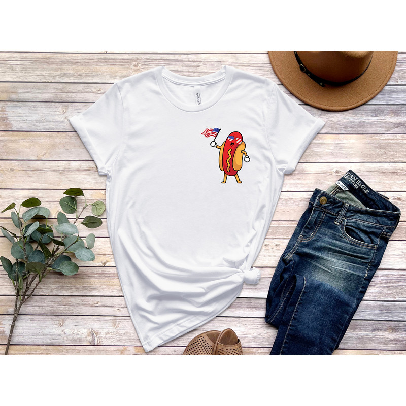 Hotdog 4th of July Shirt, You Look Like The 4th of July Shirt, Funny 4th of July Shirt, 4th Of July Party Matching Family Tee, American Flag - 4.jpg