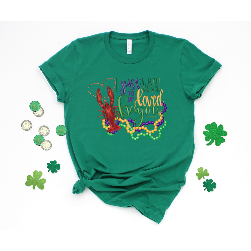 I Just Want To Be Loved Bayou Shirt, Mardi Gras Sweatshirt, Mardi Gras Crawfish Shirt, Mardi Gras Outfit, Mardi Gras Heart Sweatshirt - 2.jpg