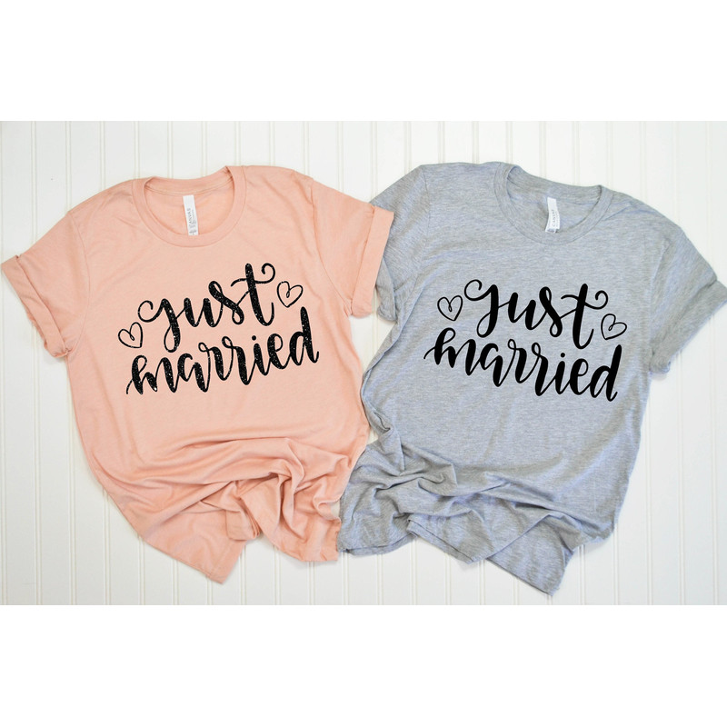 Just Married Shirts, Honeymoon Shirts, Newlywed Shirts, Wedding Shirt, Wife And Hubs Shirts, Just Married Shirts, Couples Shirts - 1.jpg