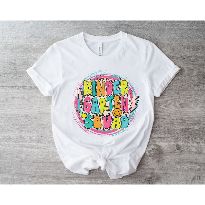 Kindergarten Squad Teacher Shirt, Kinder Squad Shirt, Kindergarten Teacher Tees, Kindergarten Shirts, Kinder Shirts, Teacher Shirts Teacher - 1.jpg