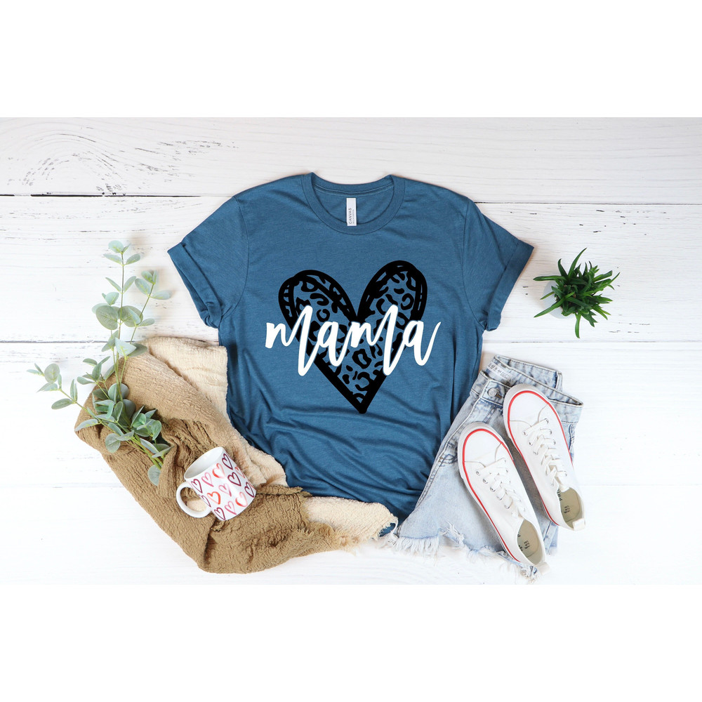 Leopard Heart Mama Shirt, Heart Mama Shirt, Mama Leopard Shirt, Mommy Shirt, Leopard Mom Shirt, Womens Leopard Mom Shirt, Mama Shirt, - 1.jpg