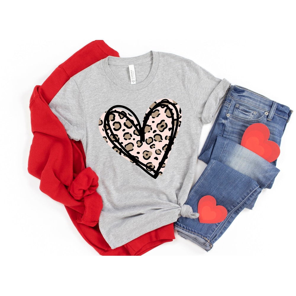 Leopard Heart Shirt, Heart Shirt, Love Shirt, Leopard Print Shirt, Retro Leopard Shirt, Leopard Print Shirt, Leopard Design For Women Shirt - 2.jpg