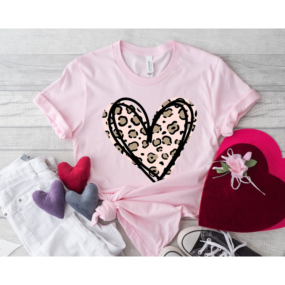 Leopard Heart Shirt, Heart Shirt, Love Shirt, Leopard Print Shirt, Retro Leopard Shirt, Leopard Print Shirt, Leopard Design For Women Shirt - 3.jpg