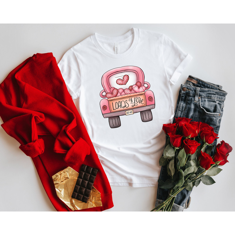 Loads Of Love Shirt, Valentines Day Truck Shirt, Truck Love Shirt, Valentines Day Shirt, Couple Matching Shirt, Valentines Day Gift - 1.jpg