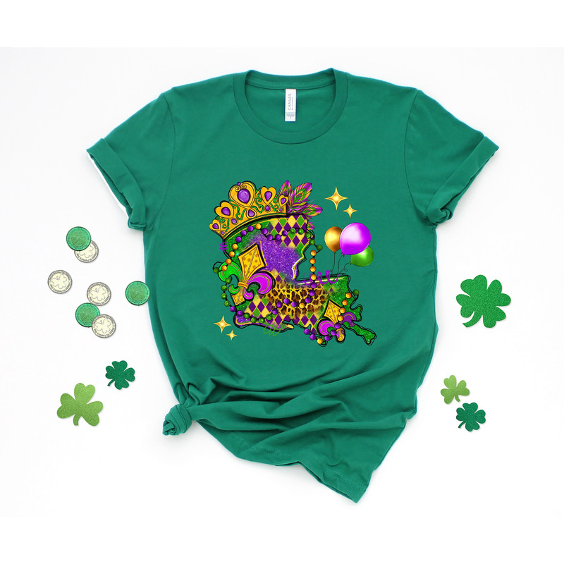 Louisiana Shirt Mardi Gras Shirt Festival Shirt Louisiana American Map Fat Tuesday Shirt Carnival Parade Tee Mardi Gras Tee Gift - 1.jpg