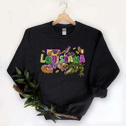 louisiana shirt , mardi gras shirt , festival shirt , louisiana american map , fat tuesday shirt , carnival parade tee ,