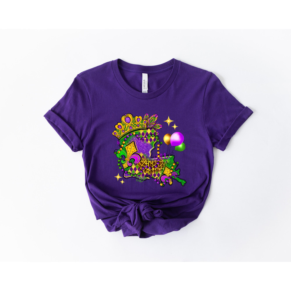 Louisiana Shirt Mardi Gras Shirt Festival Shirt Louisiana American Map Fat Tuesday Shirt Carnival Parade Tee Mardi Gras Tee Gift - 3.jpg