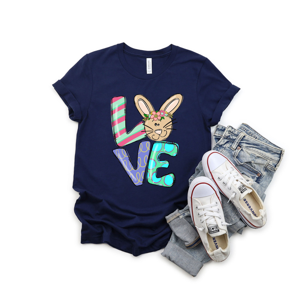 Love Bunny Shirt, Easter Love Bunny Shirt, Easter Shirt, Leopard Bunny Shirt, Mommy Kids Matching Shirt Bunny Shirt, Cute Bunny Shirt - 1.jpg
