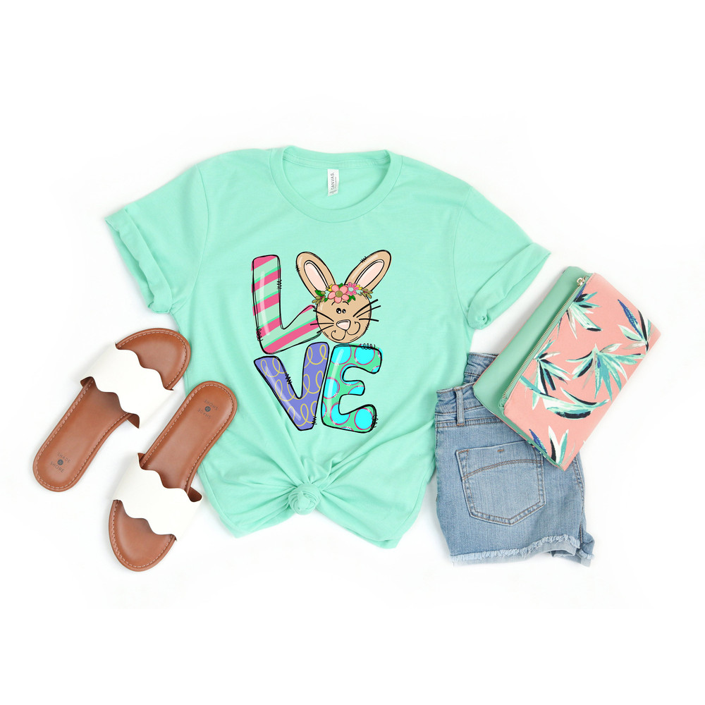 Love Bunny Shirt, Easter Love Bunny Shirt, Easter Shirt, Leopard Bunny Shirt, Mommy Kids Matching Shirt Bunny Shirt, Cute Bunny Shirt - 2.jpg