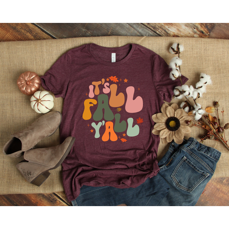 Love Fall Y'All Shirt, Leopard Print Fall Shirt, Thanksgiving,Hello Pumpkin, Fall Vibes, Peace Love Thanksgiving, Family Thanksgiving Shirt - 2.jpg