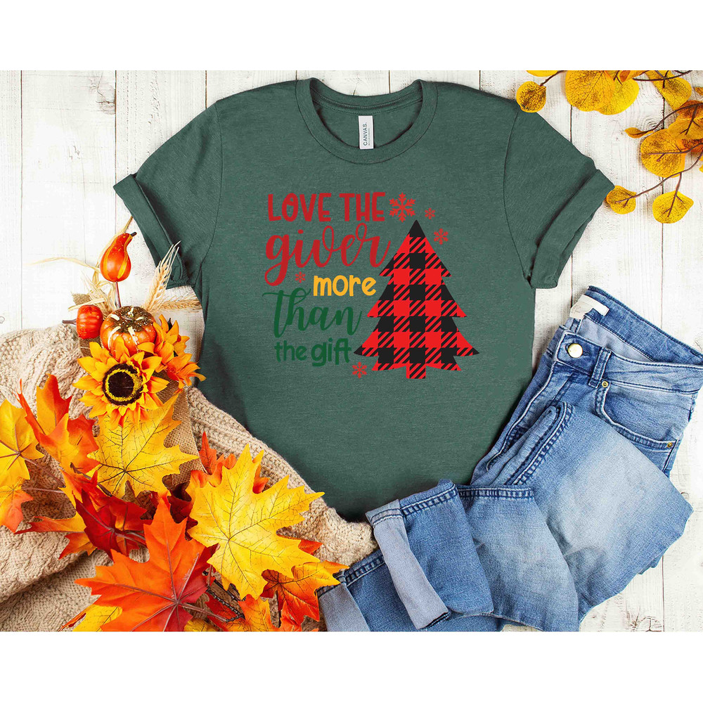 Love The Giver More Than The Gift Shirt, Merry Christmas Santa Joyful Believe Mistletoe Blessing Friends Snow Noel Winter Shirt, Xmas Shirt - 3.jpg