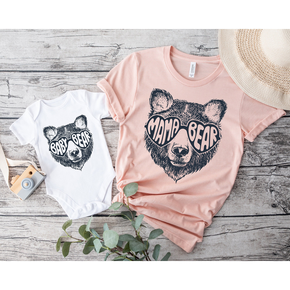 Mama Bear Shirt Mama Bear Set, Mama Bear Baby Bear Shirt, Mothers Day Shirt, Bear Family Shirts, New Mom Gift, Baby Shower Gift, Mom Shirt - 1.jpg
