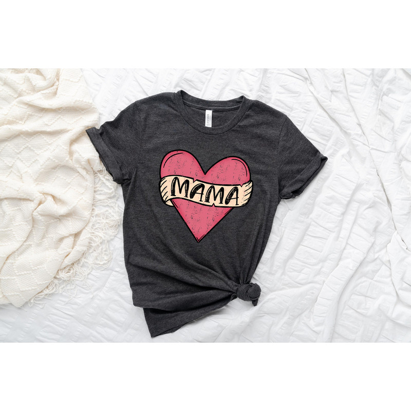 Mama Shirt, Mama Retro Heart Shirt, Mothers Day Gift, Custom Shirt for Mothers, Mom T shirt, Mommy Tee, Mom Gift, New Mommy Gift - 4.jpg