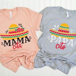 mamacita shirt, papacito shirt, cinco de mayo couple matching shirt, fiesta couple shirt, mexican fiesta shirt, mama and