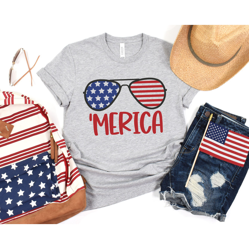 Merica Shirt, 4th of July Shirt, 4th of July, Merica Glasses Shirt, 4th of July Glasses Shirt, Merica Unisex Shirt, Merica Women Shirt, - 2.jpg
