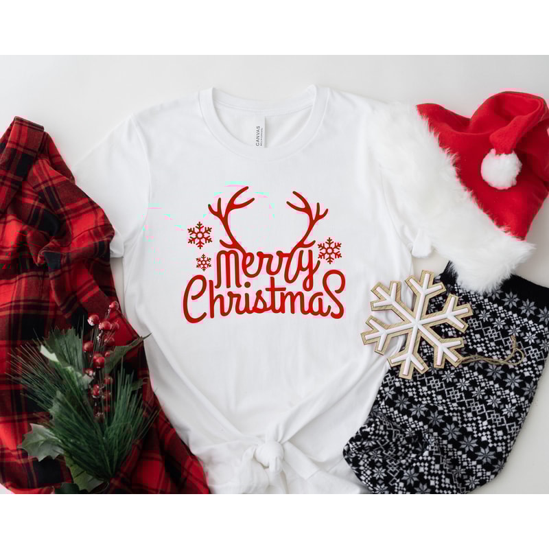 Merry Christmas Reindeer Shirt, Reindeer Shirt, Christmas Family Shirt, Christmas Shirt, Merry Christmas Shirt, Christmas Gift - 1.jpg