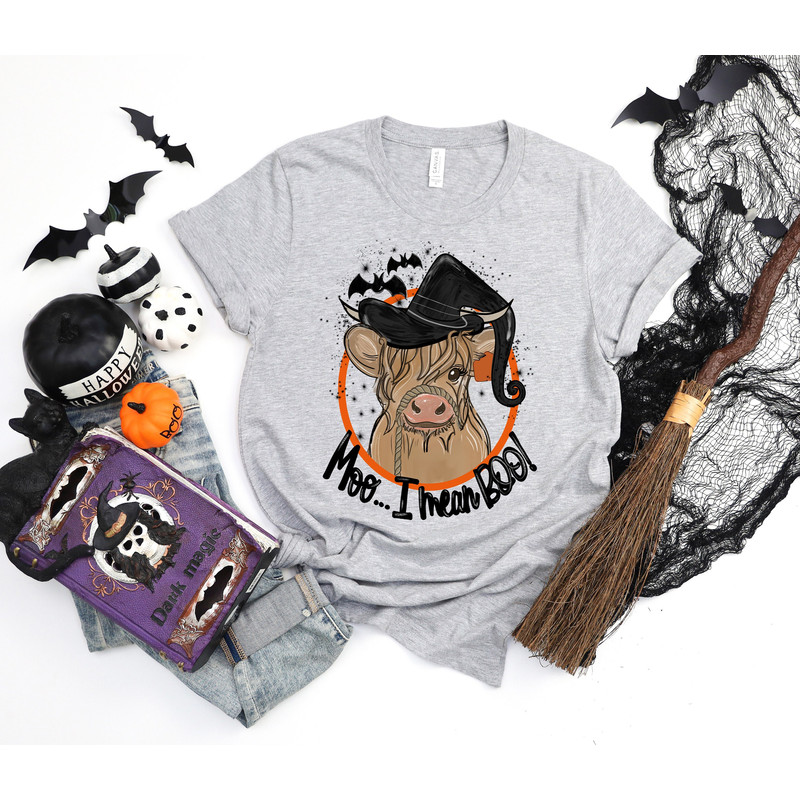 Moo I Mean Boo Shirt, Funny Cow Shirt, Funny Halloween Gifts, Halloween Shirt, Boo Shirt, Funny Ghost Halloween Shirt, Cow Halloween Shirt - 1.jpg