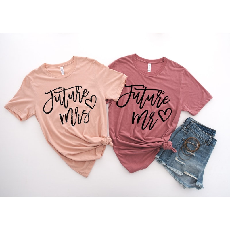 Mr and Mrs Shirt, Custom Future Mrs Shirt, Future Mr T-Shirt, Wedding Shirt, Matching Couple Outfit - 1.jpg
