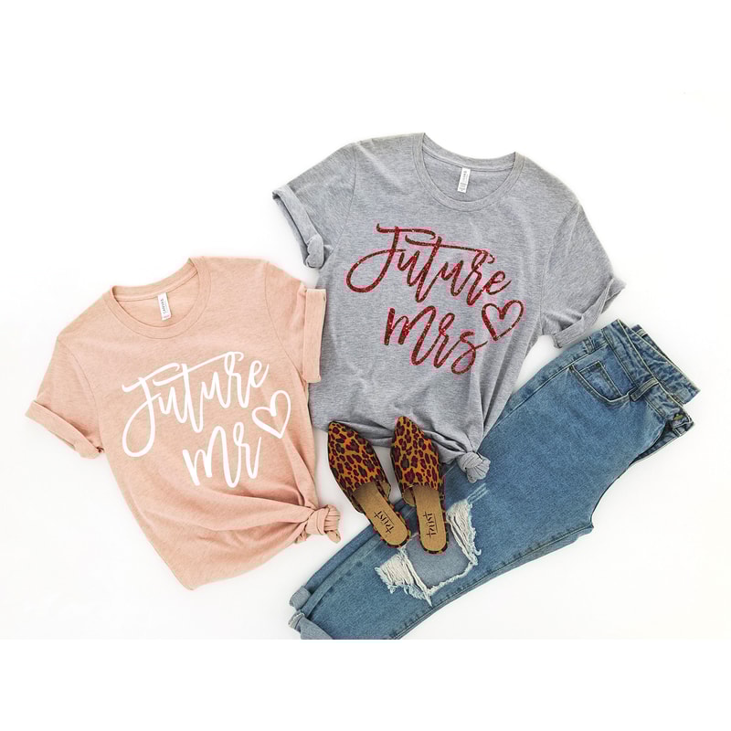 Mr and Mrs Shirt, Custom Future Mrs Shirt, Future Mr T-Shirt, Wedding Shirt, Matching Couple Outfit - 2.jpg