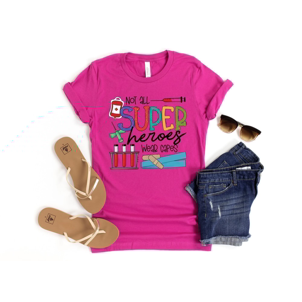 Not All Superheros Wear Capes, Funny Nurse Shirt, Nurse Life Tee, Nurses Week Shirt, Women Power, Nursing Shirt, Nursing School Student - 3.jpg
