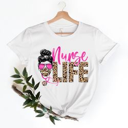 nurse life shirt,leopard nurse life shirt, leopard cheetah nurse shirts,rn shirts, nurse week, cna shirt, nursing shirt,