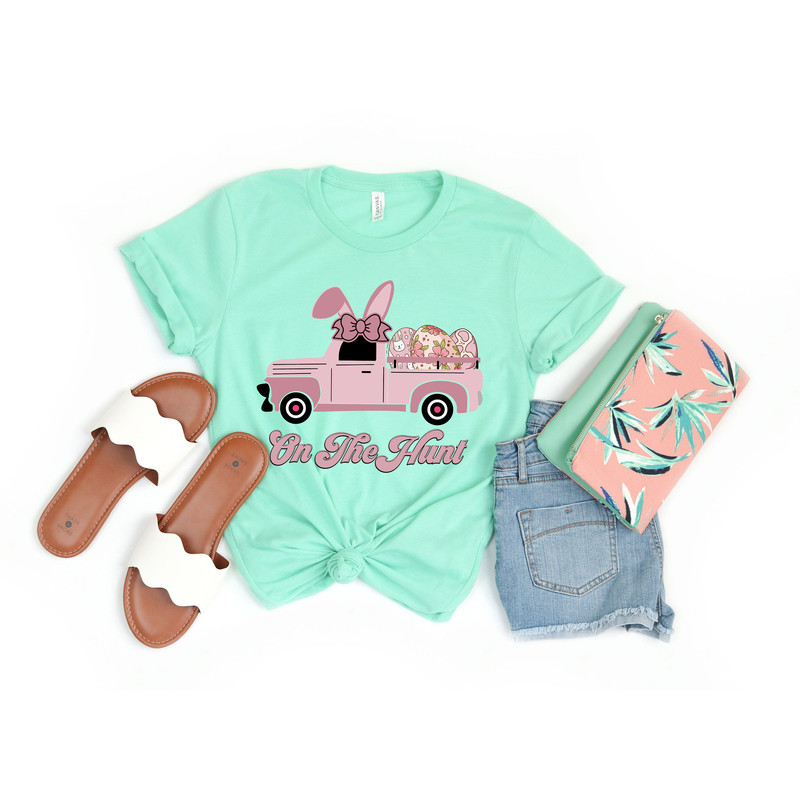 On the Hunt Truck Shirt, Easter Truck Shirt, Easter Bunny Eggs Shirt, Easter Day Shirt, Funny Easter Shirt, Easter Matching Shirt - 2.jpg