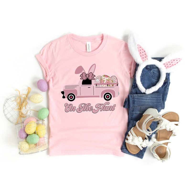 On the Hunt Truck Shirt, Easter Truck Shirt, Easter Bunny Eggs Shirt, Easter Day Shirt, Funny Easter Shirt, Easter Matching Shirt - 3.jpg