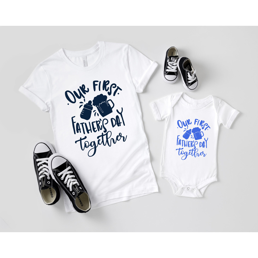 Our First Father's Day Shirt, Fathers Day Matching Shirt, Father's Day Daddy And Baby Outfit, Father's Day Gift - 3.jpg