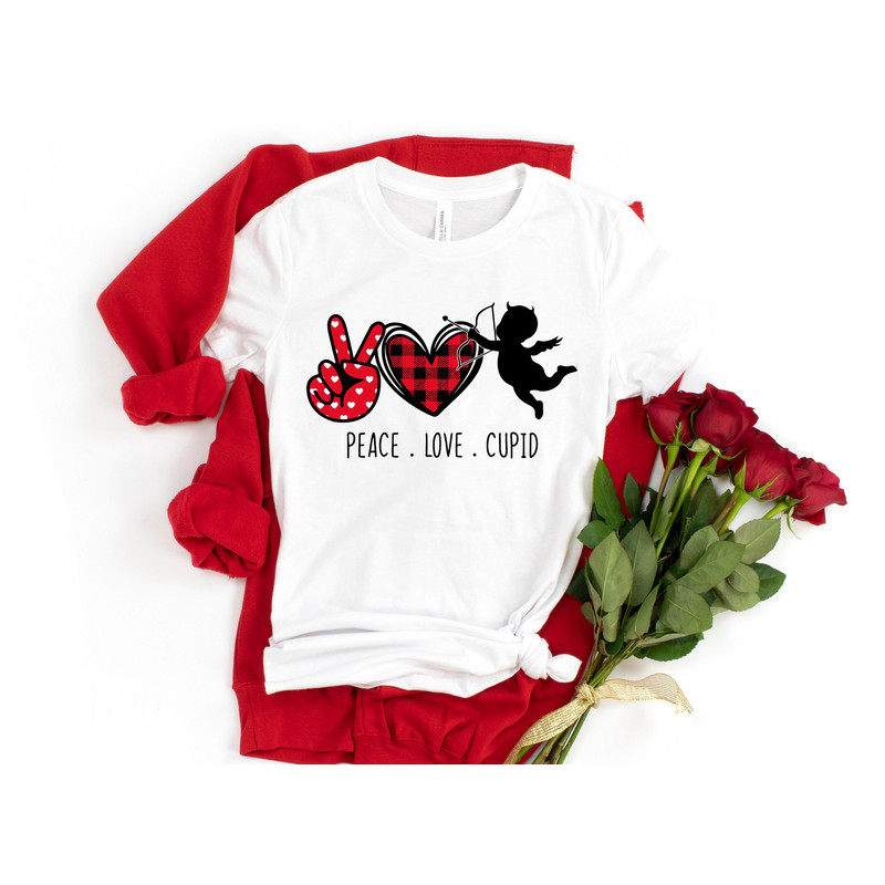 Peace Love Cupid Shirt ,Love is Tee Peace Shirts ,Valentines Day Gift for him gift for her,Valentine Gift Shirt,Gift For My Wife - 2.jpg