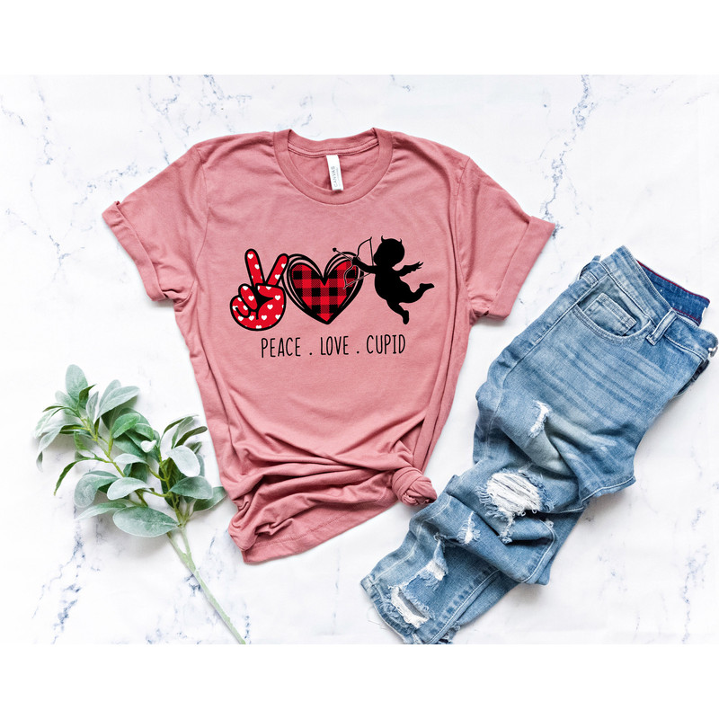 Peace Love Cupid Shirt ,Love is Tee Peace Shirts ,Valentines Day Gift for him gift for her,Valentine Gift Shirt,Gift For My Wife - 3.jpg