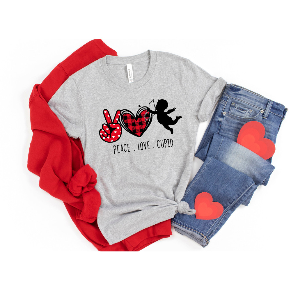Peace Love Cupid Shirt ,Love is Tee Peace Shirts ,Valentines Day Gift for him gift for her,Valentine Gift Shirt,Gift For My Wife - 4.jpg